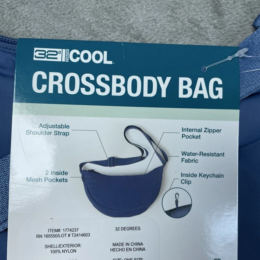 32 Degrees Women's One Size Crossbody Bag Cornflower Blue H0301